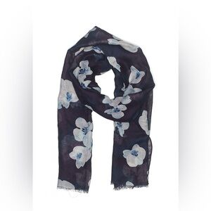 Banana Republic Floral Navy Blue & Purple Scarf